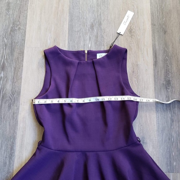 NWT WINE SKATER DRESS MADE IN LONDON - Picture 7 of 13
